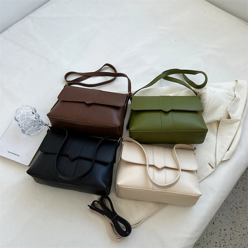 Flap Crossbody Bag Leather Handbags and Purses Small Shoulder Side Bags