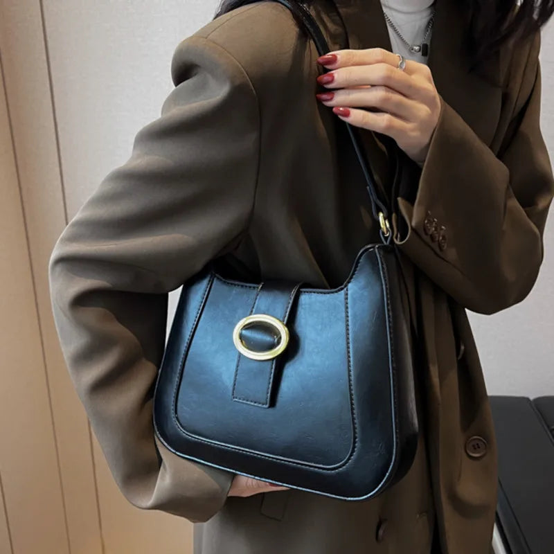 Flap Crossbody Bags For Women Winter Small PU Leather Shoulder Bag