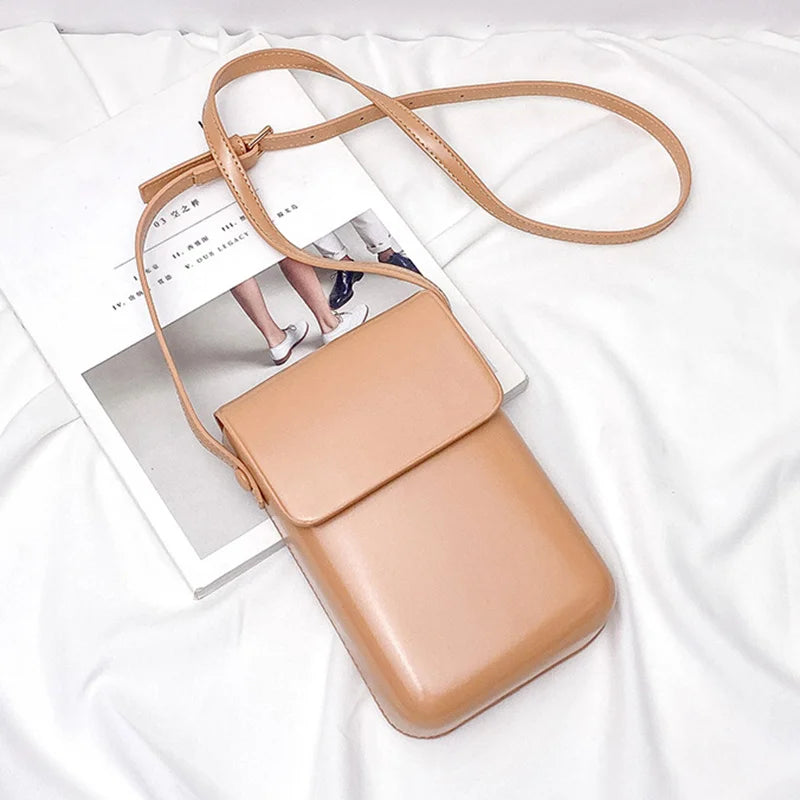Flap Crossbody Bags Mini PU Leather Shoulder Purses Handbags Girls Ladies Solid