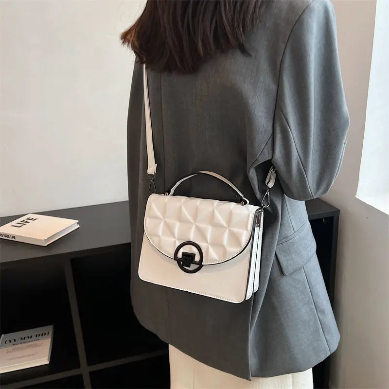 Flap Handbags Women Shoulder Bags Lattice Small Square Bag Top Handle Bags