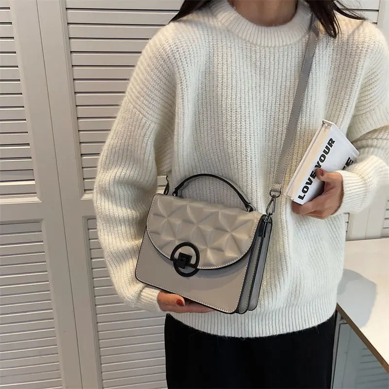 Flap Handbags Women Shoulder Bags Lattice Small Square Bag Top Handle Bags