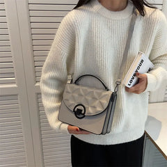 Flap Handbags Women Shoulder Bags Lattice Small Square Bag Top Handle Bags