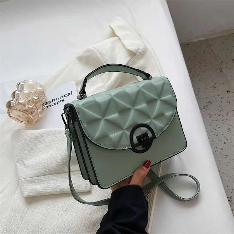 Flap Handbags Women Shoulder Bags Lattice Small Square Bag Top Handle Bags