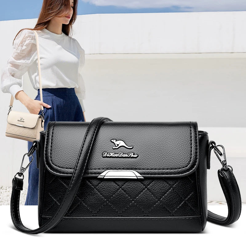 Flap Shoulder Bags Women High Leather Crossbody Bag Lady Summer Purses Handbag S