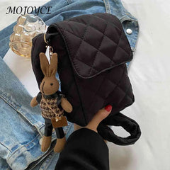 Rabbit Toys Crossbody Bag for Women, Cotton Casual Wallet for Weekend Vacation