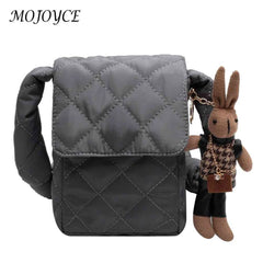 Rabbit Toys Crossbody Bag for Women, Cotton Casual Wallet for Weekend Vacation
