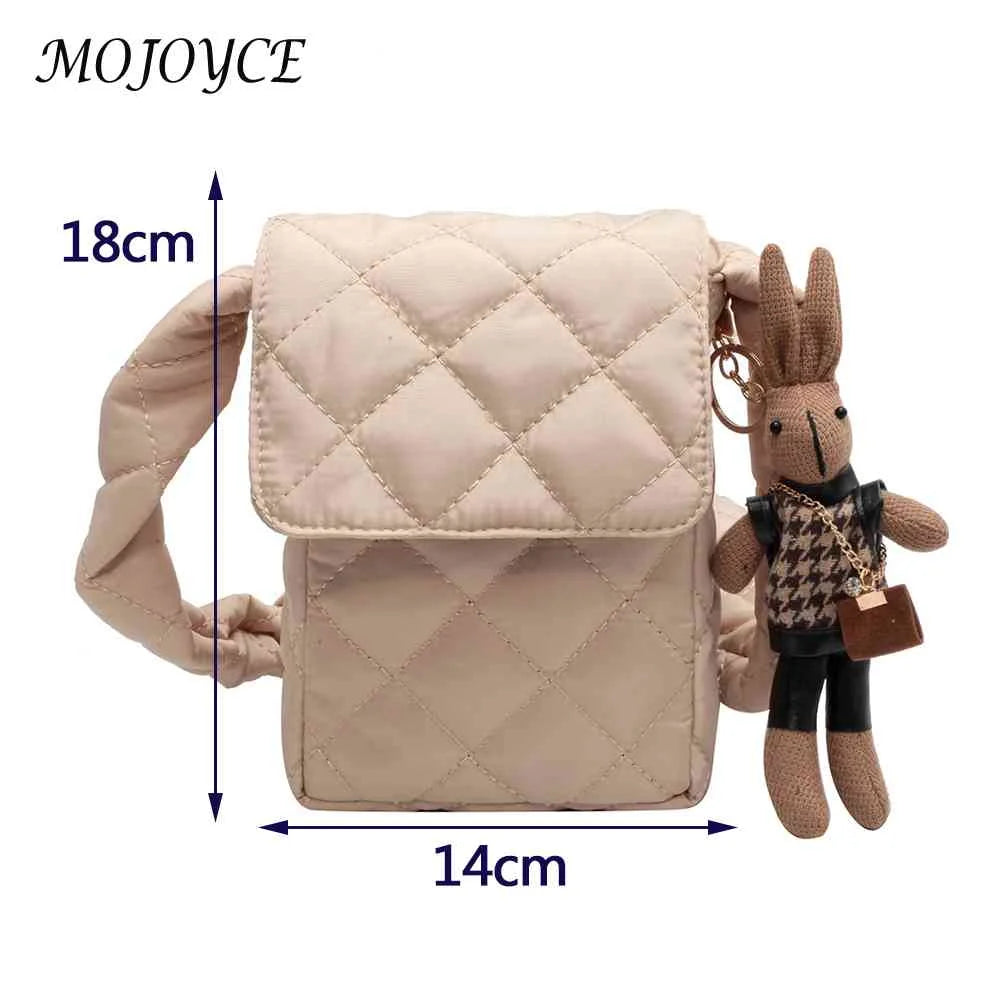Rabbit Toys Crossbody Bag for Women, Cotton Casual Wallet for Weekend Vacation
