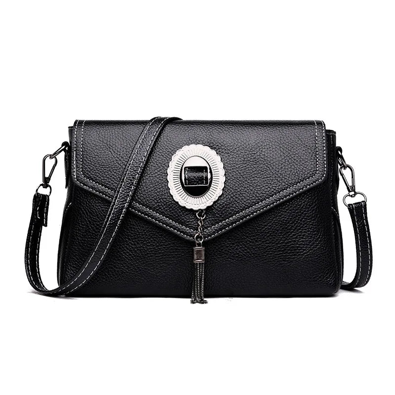 Flap Pocket Handbags Shoulder Bags For Ladies Soft Leather Bag Crossbody Bags