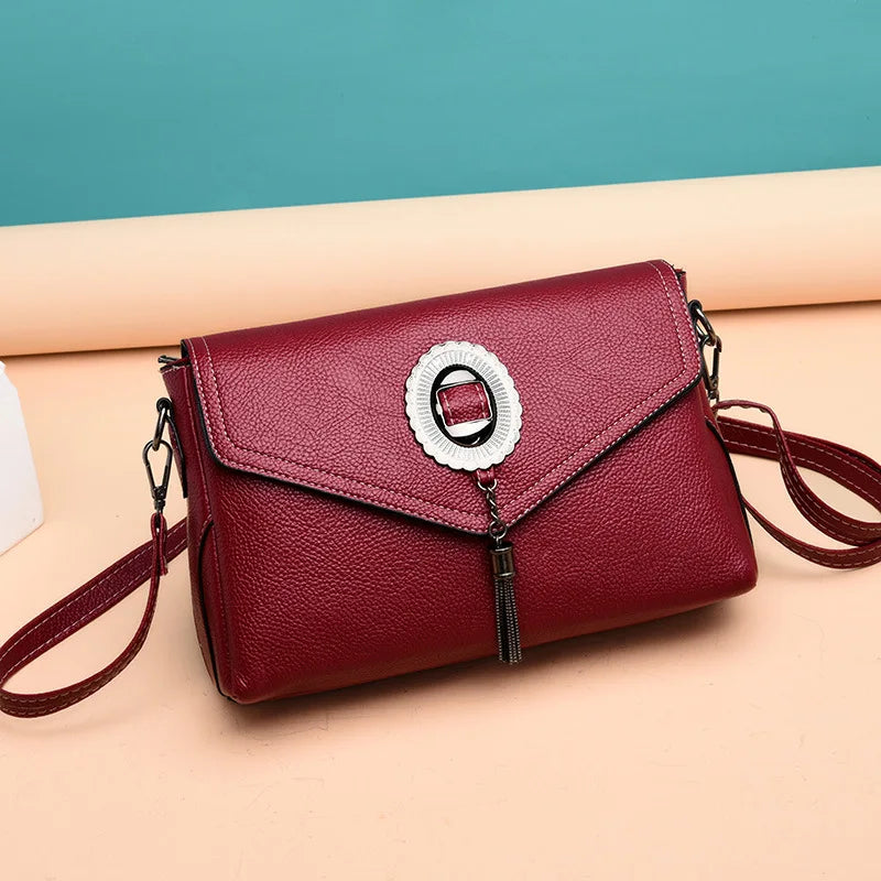 Flap Pocket Handbags Shoulder Bags For Ladies Soft Leather Bag Crossbody Bags