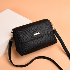 Small Soft Leather Bag Flap Pocket Handbags Shoulder Bags For Ladies