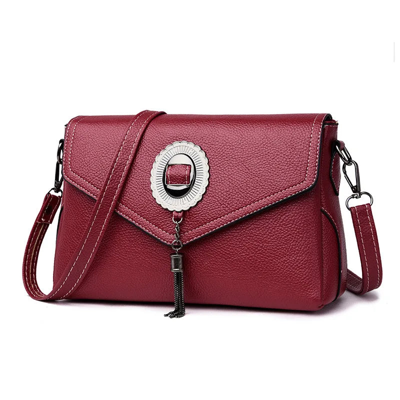 Flap Pocket Handbags Shoulder Bags For Ladies Soft Leather Bag Crossbody Bags