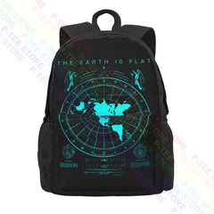 Flat Earth Map Earth Is Flat Firmament Plies World Order Large Capacity Backpack