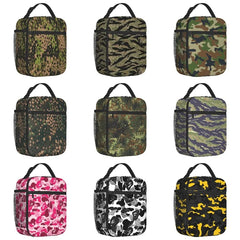 Flecktarn Camo Insulated Lunch Bag Waterproof Thermal Lunch Tote