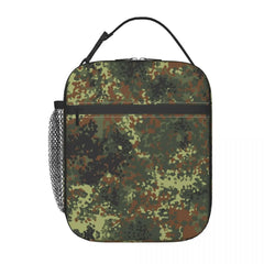 Flecktarn Camo Insulated Lunch Bag Waterproof Thermal Lunch Tote
