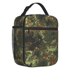 Flecktarn Camo Insulated Lunch Bag Waterproof Thermal Lunch Tote