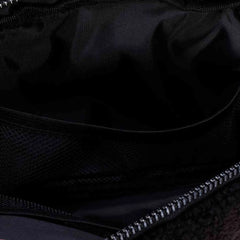 Plush Fleece Hip Bag with Zipper Pocket