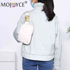 Plush Waist Belt Bag Zipper Pocket Women Bum Bag