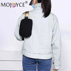 Plush Waist Belt Bag Zipper Pocket Women Bum Bag