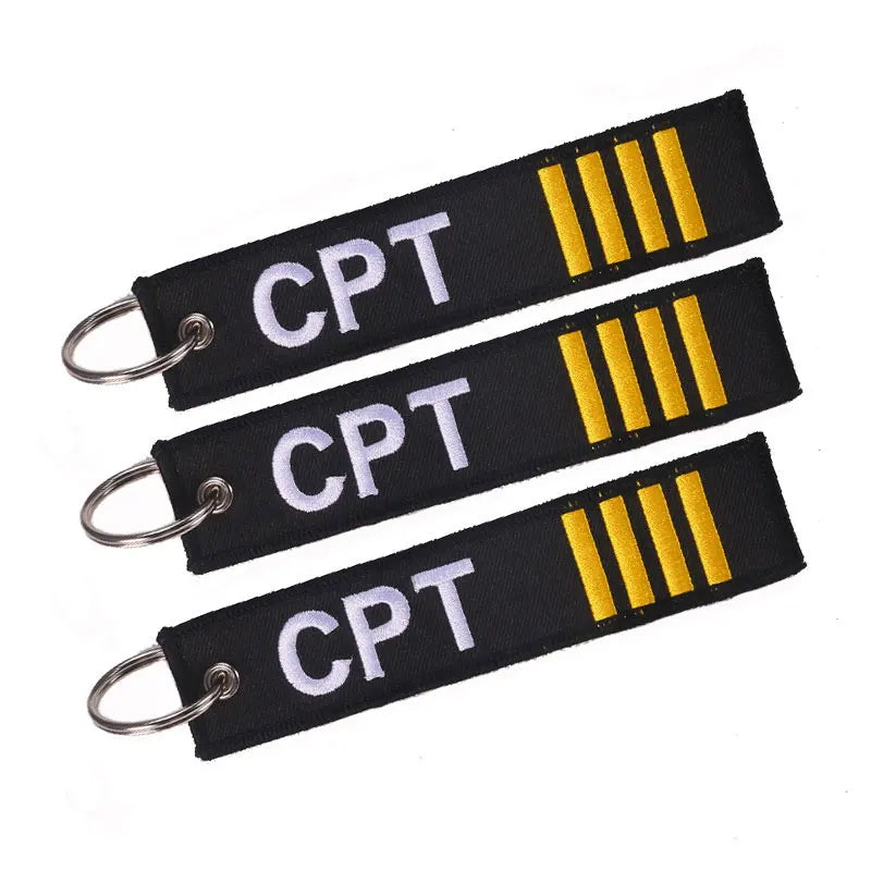Embroidery Bag tag w/ Keyring Key chain for Travel Luggage Label 3PC/LOT
