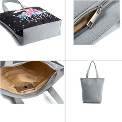 Floral & Owl Print Women's Casual Tote Bag for Daily Use & Shopping