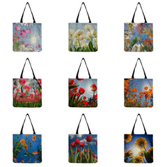 Floral Botanical Print Shoulder Bag Women's Handbag