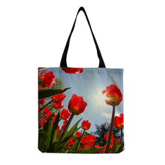 Floral Botanical Print Shoulder Bag Women's Handbag