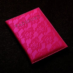 Floral Lace Passport Cover Travel Case Pu Leather Holder