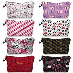 Floral Love Print Toiletry Bag Travel Organizer