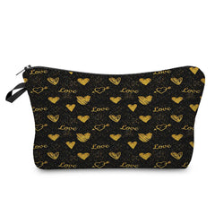 Floral Love Print Toiletry Bag Travel Organizer