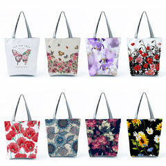 Floral Print Book Bag School Student Handbag Shopping Bag Hot Ladies Travel