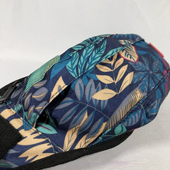 Floral Print Canvas Waist Bag Unisex Men Women Pillow Fanny Waist Packs