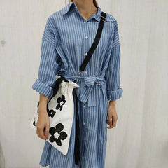 Floral Print Vintage Shoulder Bag Women Cross Body Canvas Totes Bag