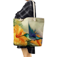 Floral Print Beach Bags High Capacity Handbags Tote Bags