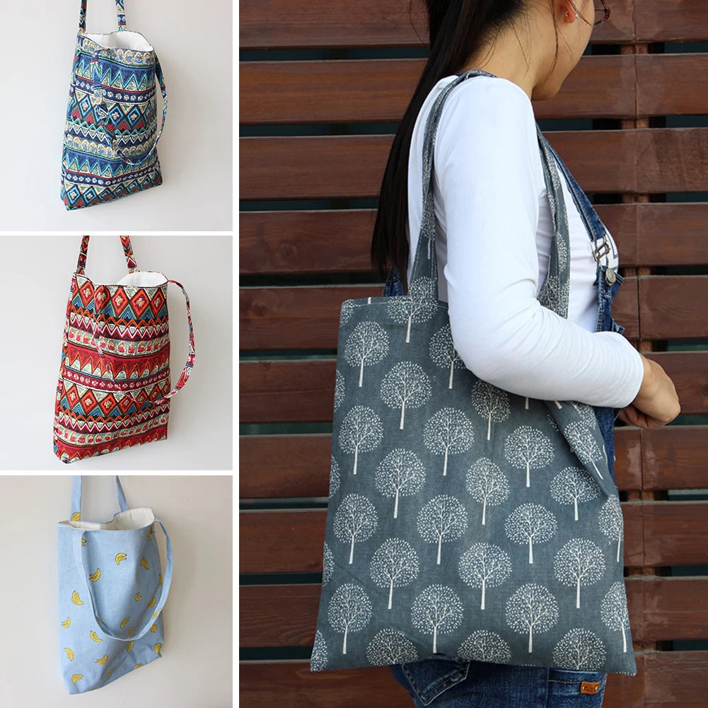 Floral Printed Casual Tote Large Capacity Female Handbags