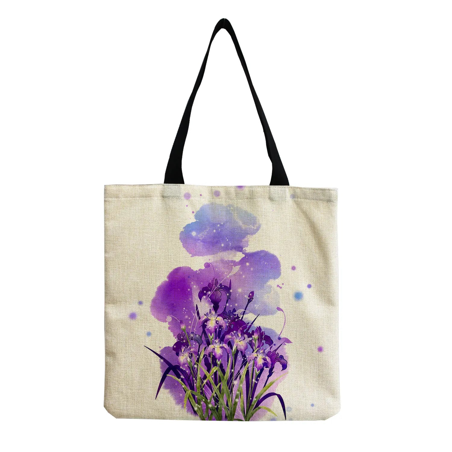 Floral Printed Tote Bag Eco Reusable Portable Storage Shopping Bag