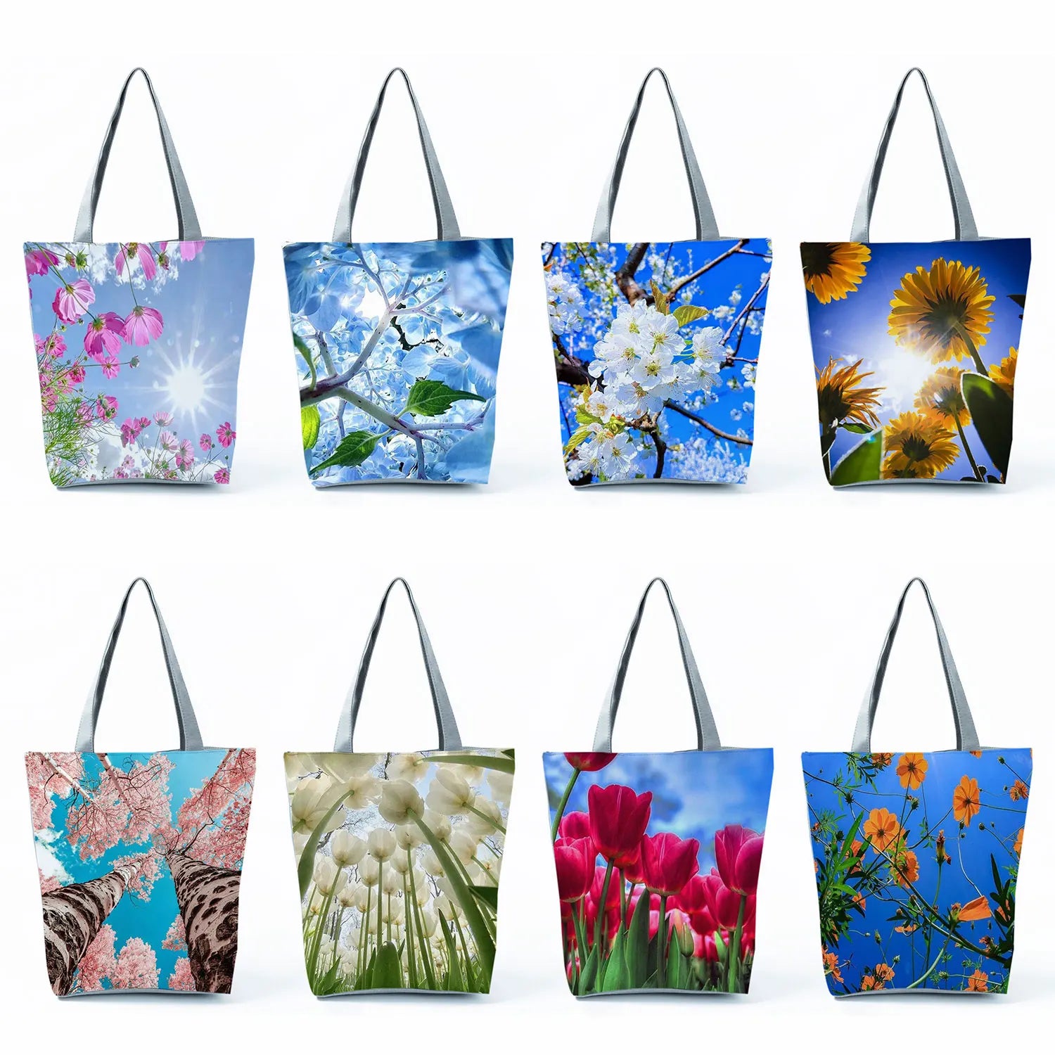 Floral Root Plant Print Women's Handbags Casual Travel Tote High Capacity