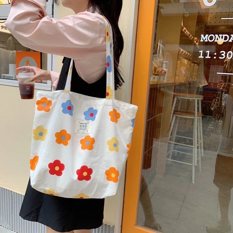Colorful Floral Shoulder Bag Tote for Women