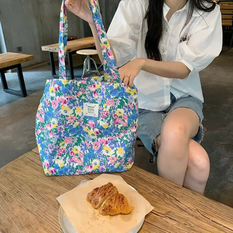 Colorful Floral Shoulder Bag Tote for Women