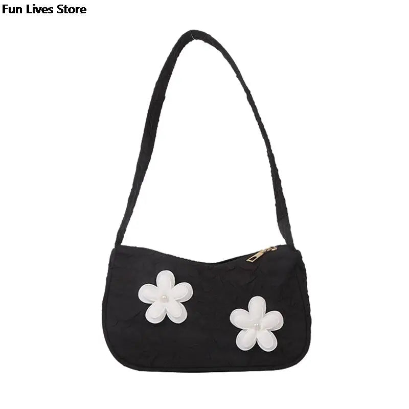 Flower Casual Totes Bags Women Underarm Bag Ladies Shoulder Purse