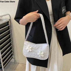Flower Casual Totes Bags Women Underarm Bag Ladies Shoulder Purse