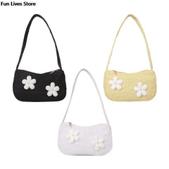 Flower Casual Totes Bags Women Underarm Bag Ladies Shoulder Purse