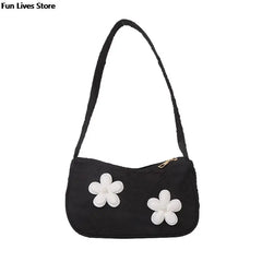 Flower Casual Totes Bags Women Underarm Bag Ladies Shoulder Purse