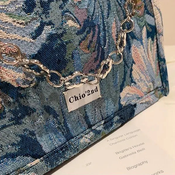 Flower Chain Ladies Tote Bag Pattern Large Capacity One Shoulder Messenger Bag