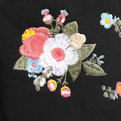 Flower Embroidery Women Messenger Bag Small Nylon Shoulder Bag
