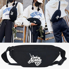 Flower Printing Waist Bag Large Capacity Unisex Belt Bag