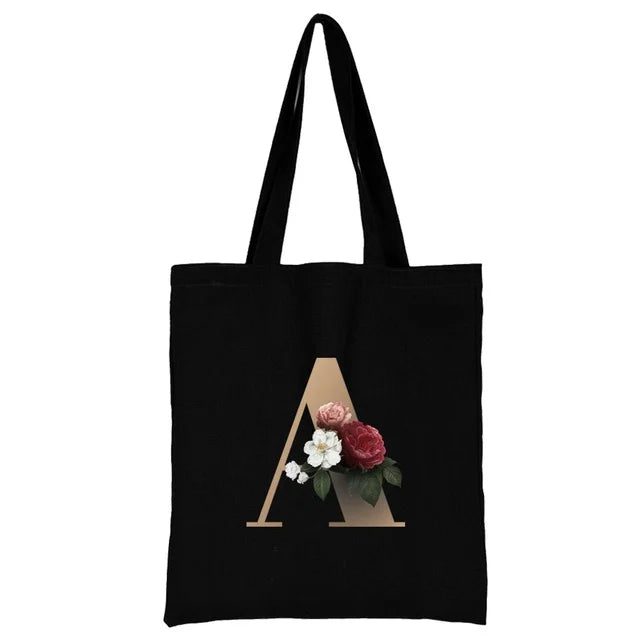 Flower Print Tote Bag for Women - Reusable Shopping Bag