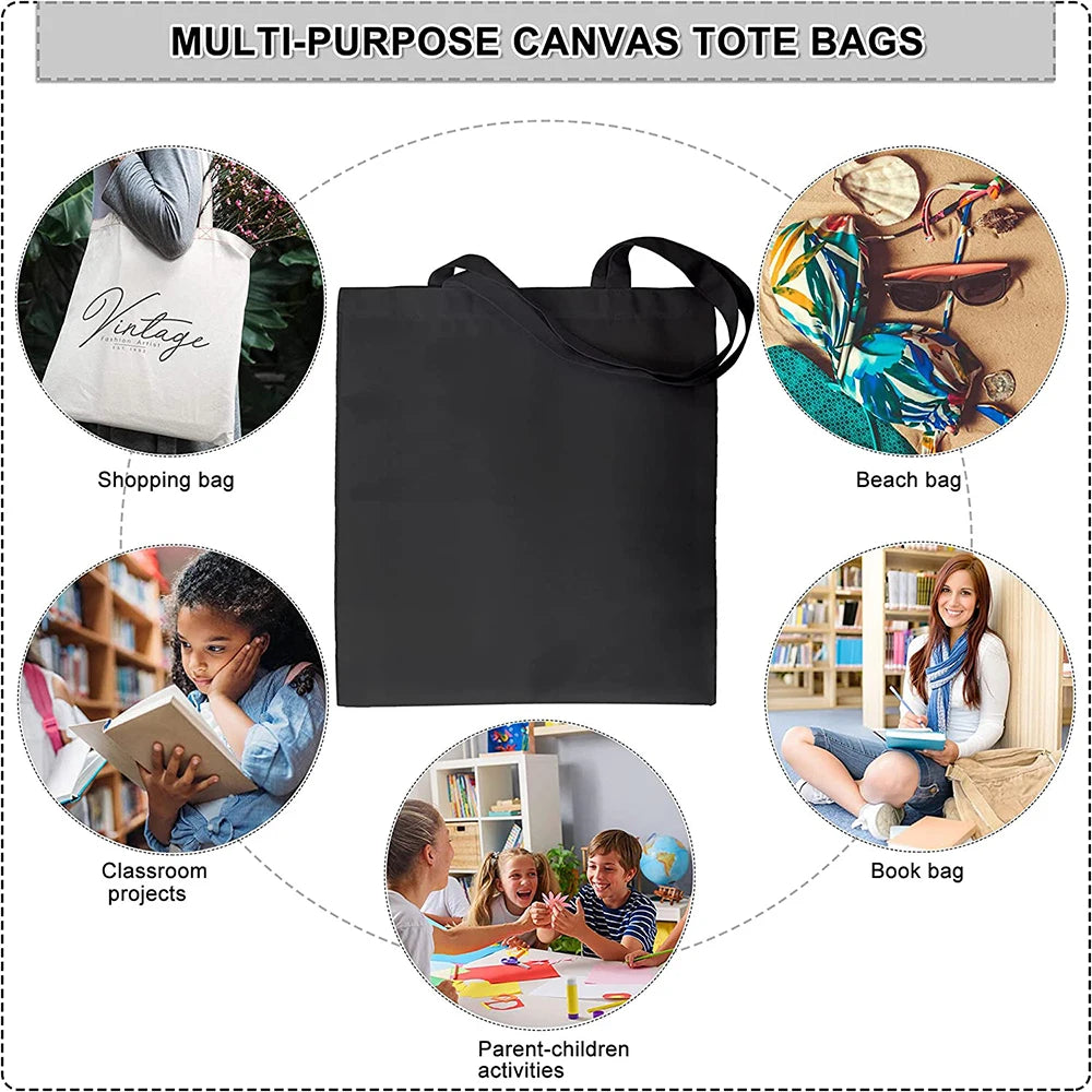 Flower Print Tote Bag for Women - Reusable Shopping Bag