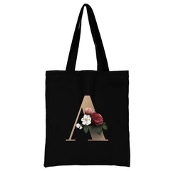Flower Print Tote Bag for Women - Reusable Shopping Bag