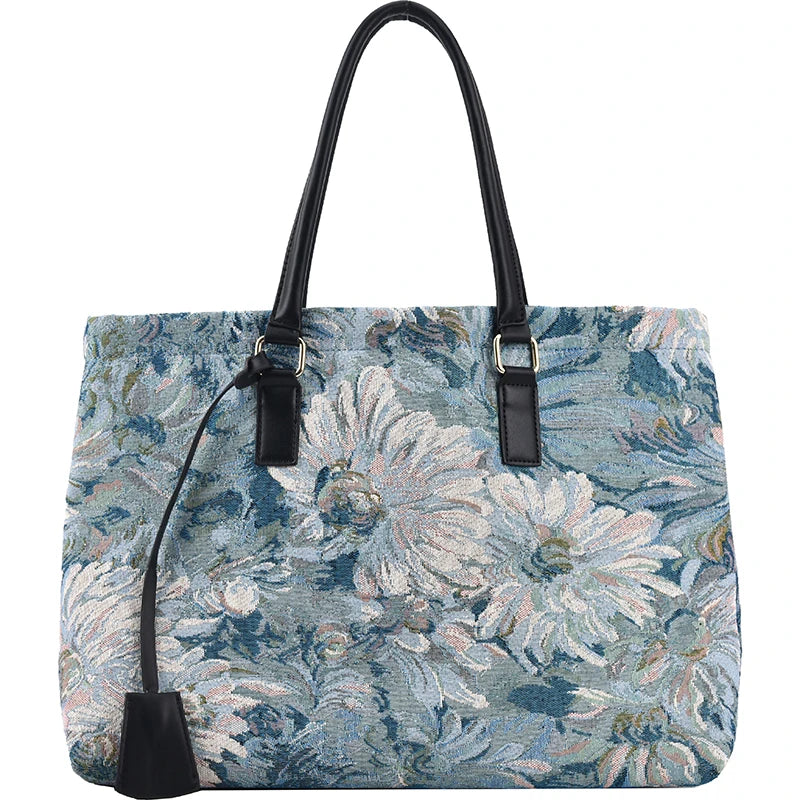 Flower Oil Painting Tote Bag Winter Canvas Women's Handbag