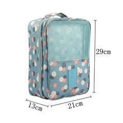 Flower Pattern Shoes Storage Bag Travel Slippers Organizer